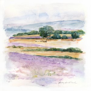 Lavender Country III by Sally Swatland Oil Painting