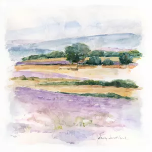 Lavender Country III by Sally Swatland Oil Painting