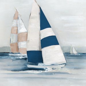 Nautical Sails I by Sally Swatland Oil Painting