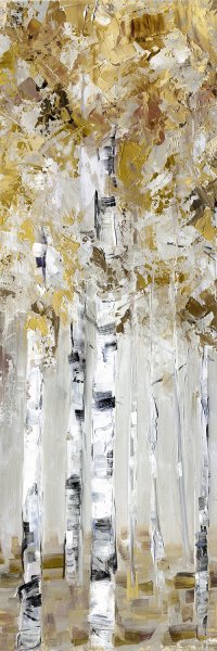 Neutral Birch I by Sally Swatland Oil Painting