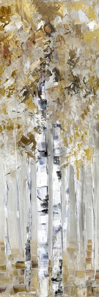 Neutral Birch II by Sally Swatland Oil Painting