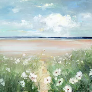 Ocean Wildflowers Oil Painting by Sally Swatland - Bestsellers