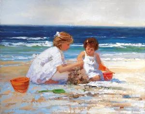 On The Shore by Sally Swatland Oil Painting