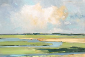 Pastel Horizon II by Sally Swatland Oil Painting