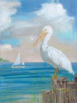 Pelican View II by Sally Swatland Oil Painting