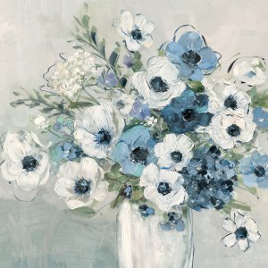 Playful Anemones by Sally Swatland Oil Painting