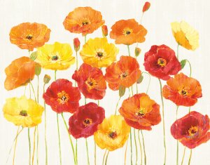 Poppy Chat I by Sally Swatland Oil Painting