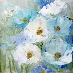 Poppy Rhythm II by Sally Swatland Oil Painting