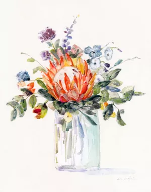 Pretty Protea II by Sally Swatland Oil Painting