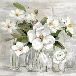 Romantic Magnolias by Sally Swatland Oil Painting