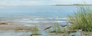 Sandpiper Beach by Sally Swatland Oil Painting