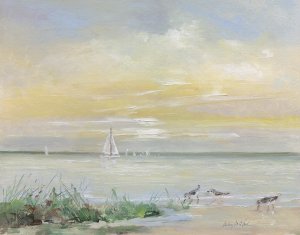 Sandpiper's View by Sally Swatland Oil Painting