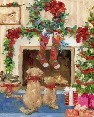 Santa Watch by Sally Swatland Oil Painting