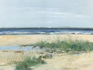 Seabirds and Sails by Sally Swatland Oil Painting