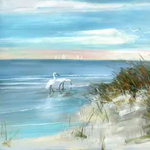 Shore Fishing by Sally Swatland Oil Painting