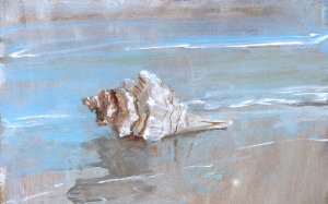 Shore Shell I by Sally Swatland Oil Painting