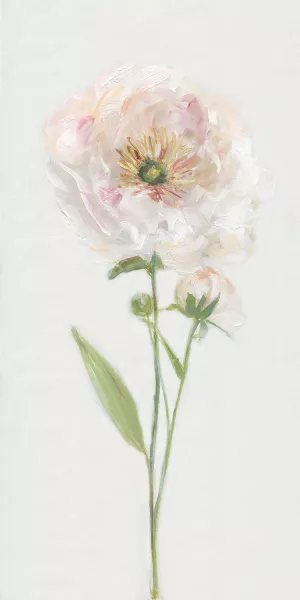 Single Stem Peony II by Sally Swatland Oil Painting