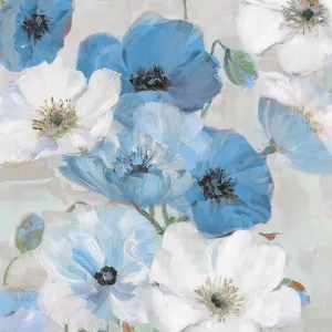 Soft Blue Confetti Floral I by Sally Swatland Oil Painting
