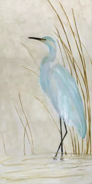 Soft Egret II by Sally Swatland Oil Painting