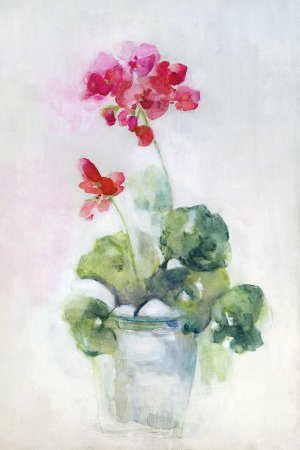 Soft Geranium I by Sally Swatland Oil Painting