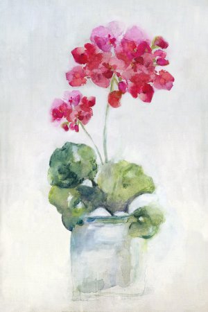 Soft Geranium II by Sally Swatland Oil Painting