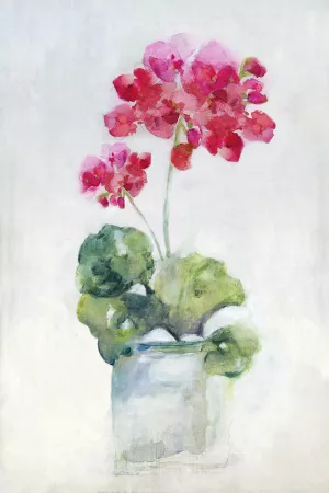 Soft Geranium II by Sally Swatland Oil Painting