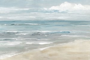 Soft Solace Beach by Sally Swatland Oil Painting