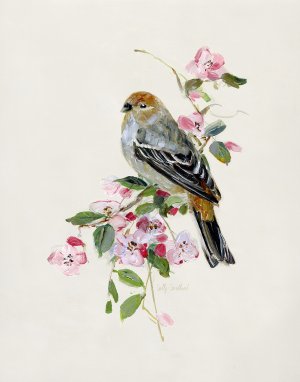 Spring Song Goldfinch by Sally Swatland Oil Painting