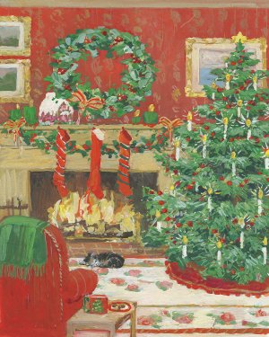 Stocking Are Hung by Sally Swatland Oil Painting