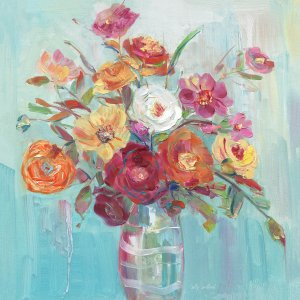Summer Garden Arrangement by Sally Swatland Oil Painting