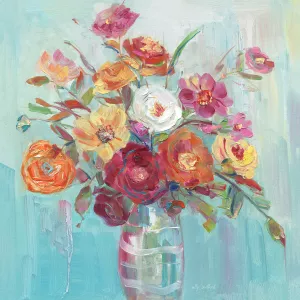 Summer Garden Arrangement by Sally Swatland Oil Painting