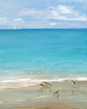 Sunday At The Shore II by Sally Swatland Oil Painting
