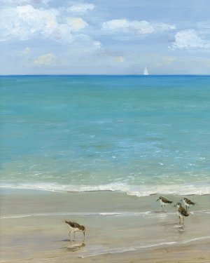 Sunday At The Shore by Sally Swatland Oil Painting