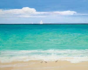 Sunny Seaside II by Sally Swatland Oil Painting