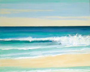 Sunny Seaside IV by Sally Swatland Oil Painting