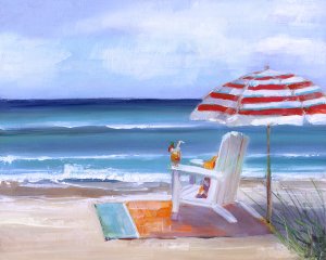 Tea By The Sea by Sally Swatland Oil Painting