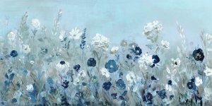 Teal Light Garden by Sally Swatland Oil Painting