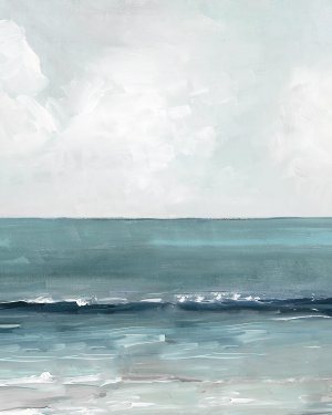 Teal Seas II by Sally Swatland Oil Painting