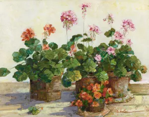 Veranda in Positano I by Sally Swatland Oil Painting