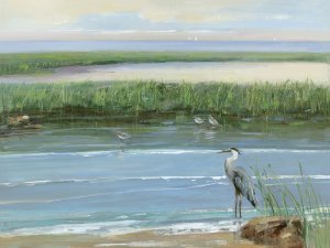 Wading at Dusk by Sally Swatland Oil Painting