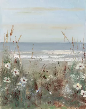 Wildflower Coastline I by Sally Swatland Oil Painting