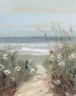 Wildflower Coastline II by Sally Swatland Oil Painting