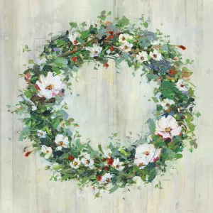 Woodgrain Wreath by Sally Swatland Oil Painting