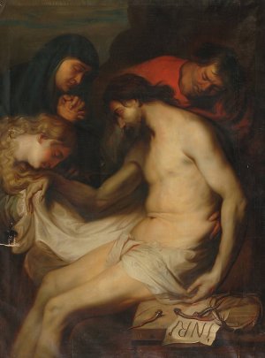 The Descent From The Cross by Salomon Andersson Oil Painting