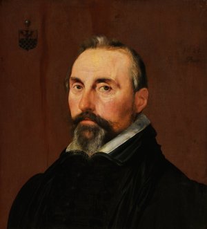 Portret van Melchior Moretus by Salomon De Bray Oil Painting