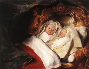 The Twins Clara and Aelbert de Bray by Salomon De Bray - Oil Painting Reproduction