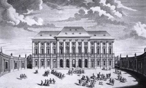 South Facade and Court of the Liechtenstein Garden Palace Oil painting by Salomon Kleiner