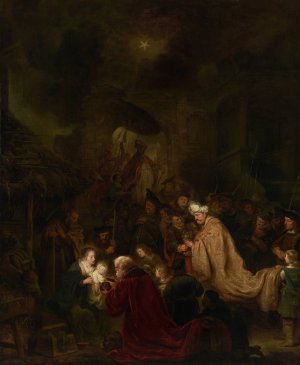 The Adoration of the Magi by Salomon Koninck Oil Painting