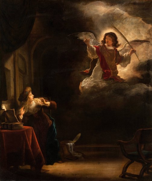 Main Product Photo of The Annunciation  Painting by Salomon Koninck