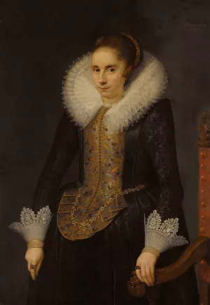 Portrait of Catharina Fourmenois Oil painting by Salomon Mesdach